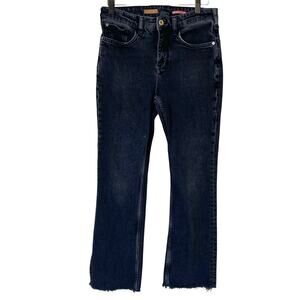 ANTHROPOLOGIE Pilcro Mid Rise Flare Denim Jeans in Washed Black, Size 28